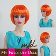 Bubbles Wig Orange Size 4-5