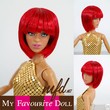 Bubbles Wig RED Size 4