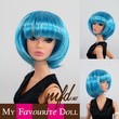Bubbles Wig Turquoise Size 4-5