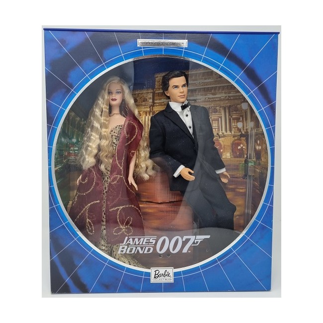 My Favourite Doll James Bond Ken and Barbie Displayed