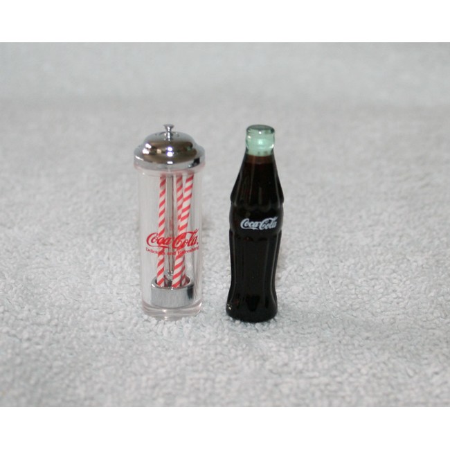 My Favourite Doll Coke Straws/Dispenser & Bottle