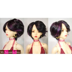 Buttercup Wig Off Black with Purple Size 8-9